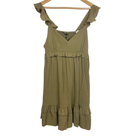 ZARA Studded Futter Mini Dress Medium - Picture 1 of 6